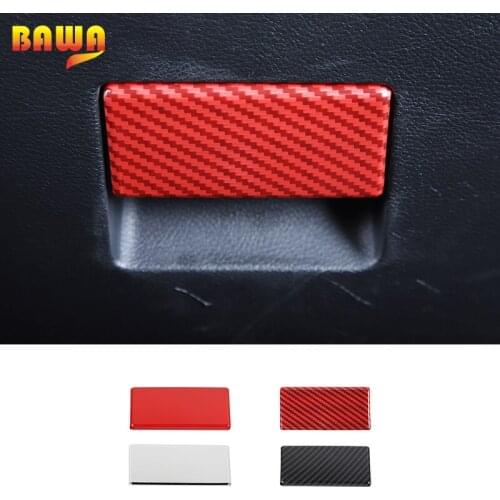 BAWA Interior Mouldings ABS Car Co-pilot Storage Box Handle Decorative Cover Stickers For Dodge RAM 1500 2010-2017 Accessories