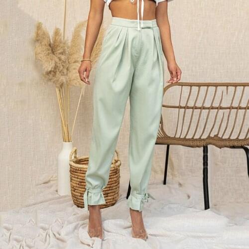 Women Fall Fashion Pants Vintage Loose Ankle Banded Casual Long Trousers Woman Lady Party Autumn Satin Clothes 2020 New