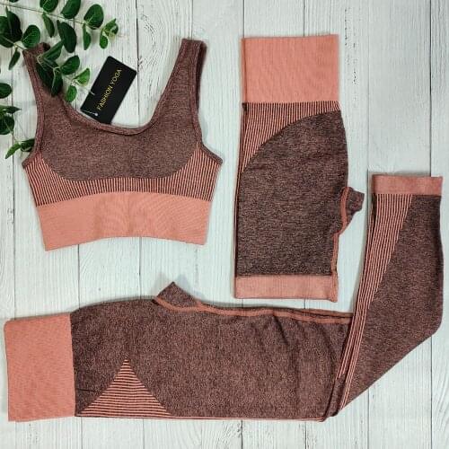 Seamless Yoga Set Women Sports Bra High Waist Legging Fitness Suit Gym Clothing Running Sportswear Workout Clothes Sports Suits