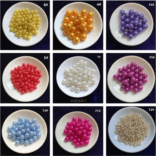 Zsbszc hotsale 3mm-16mm grey pink green purple Pearl Beads No holes beads DIY Clothes Decoration ZZ071