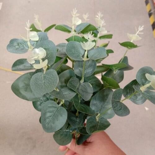 10Pcs Simulation Small Eucalyptus Leaves Flower Arrangement Wedding Wall Background Plants Leaf Window Display Photography Props