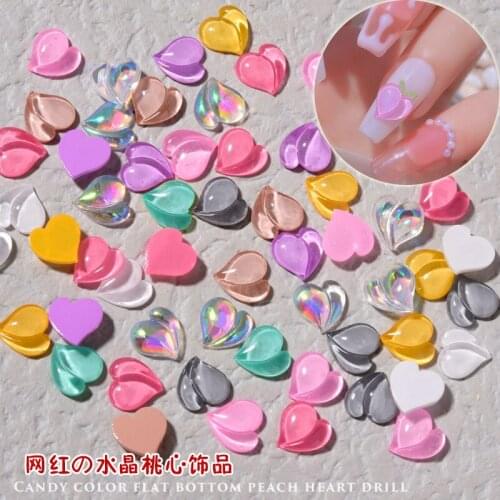 20pcs Shiny Heart Crystal 3D Nail Art Decorations Fashion Design Jewelry Ornament Manicure Accessories