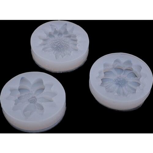 3 Pcs Mirror Molds Flower Silicon Mould For DIY Necklaces Pendants Hairpin Charms Jewelry Findings