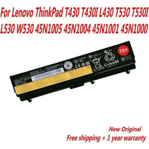 High Quality 5200mAh Laptop Battery For Lenovo ThinkPad T430 T430I L430 T530 T530I L530 W530 45N1005 45N1004 45N1001 45N1000