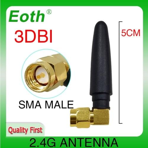 2.4GHz WIFI Antenna 3dbi Aerial SMA Male connector 2.4G wifi antena 2.4 ghz antenne wi-fi White for Wireless Router antenas