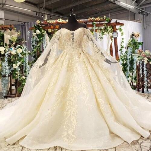 BGW HT41628 Wedding Dresses Long Train Sweetheart Applique Illusion Off Shoulder Pleat Women Dress Wedding Robe De Mariee Boheme
