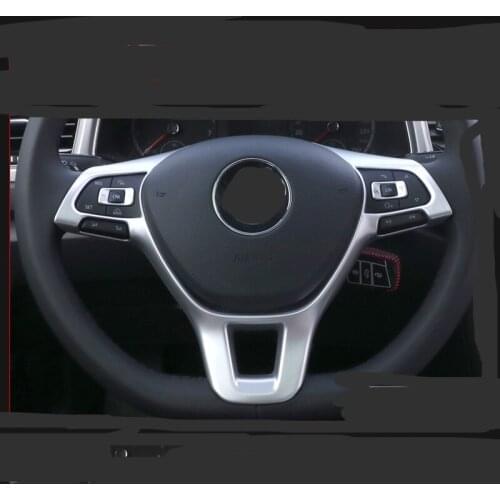 Auto Car Steering Wheel Panel Cover Sequins for Volkswagen VW Tiguan MK2 Golf 7 Polo T-Cross T-Roc Touran Jetta 2017-2019
