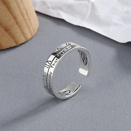 Bohemian Creative Irregular Letter Rings For Women Vintage Knuckle Finger Ring Trend Geometric Jewelry