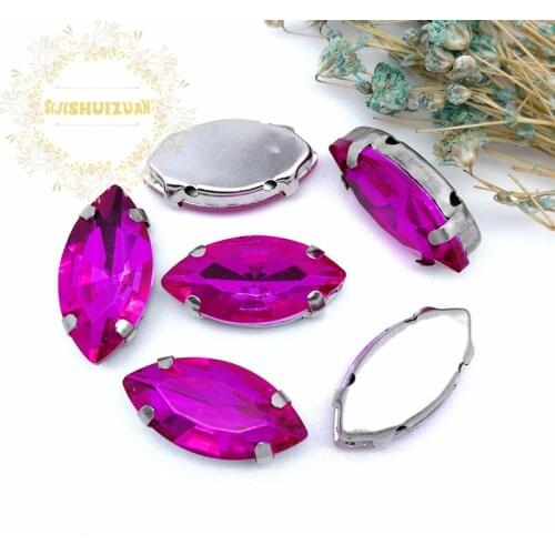 More sizes! Horse eye rose Crystal Glass Sewing Rhinestones with Claw DIY Shose and Wedding Dresses Complete color