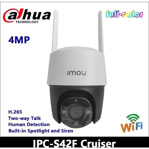 Dahua Imou Cruiser 4MP Smart Color Night Vision Two-way Talk Human Detection support WIFI IPC-S42F Cloud Storage