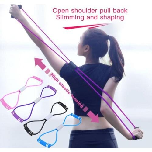Yoga Resistance Bands 8 Word Chest Expander Elastic Bands Bodybuilding Rope Gym Rubber Elastic Bands Fitness Equipment Crossfit
