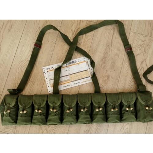 SURPLUS CHINESE MILITARY SKS TYPE 56 SEMI AMMO CHEST-RIG CANVAS BANDOLIER POUCH