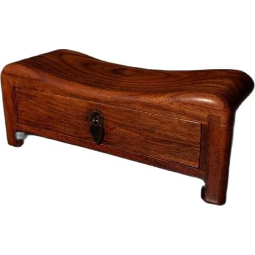 China old Beijing old goods Seiko Honghuali wood belt machine box pillow storage box