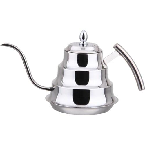 Long Narrow Spout Coffee Pot Stainless Steel Teapot Pouring Over Gooseneck Kettle for Coffee & Tea, Travel, Camping, Outdoor