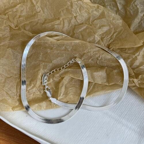 Sterling 925 Silver Pendant And Necklace Gifts For Women Snake Bone chian Minimalist Designer Boho Accessories Fine Jewelry