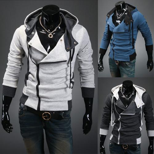 Fashion Mens Fashion Zipper Coat Long Sleeve Jacket Autumn Winter Warm Outerwear Hoodie hot men clothing