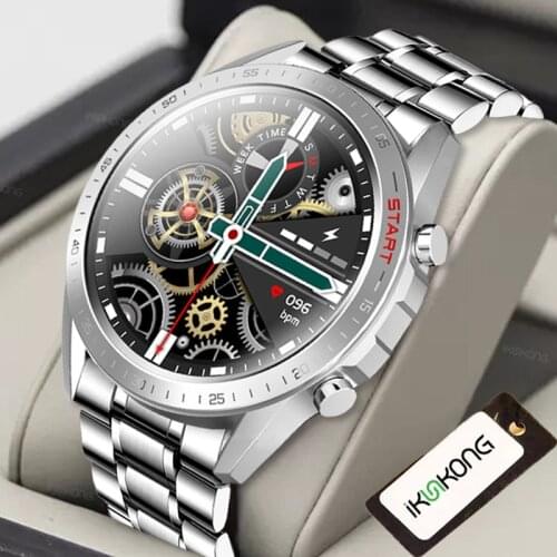 360*360 HD IPS 1.32 Inch Screen 2021 Men Smart Watch Heart Rate Monitor IP68 Swim Sports Smartwatch Custom Dials For Android IOS