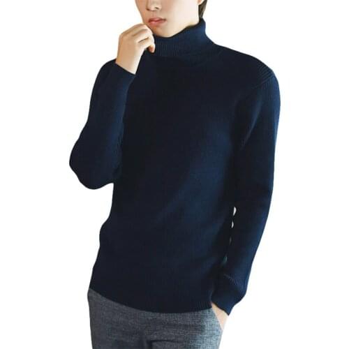 Man turtleneck pullover men plus thick knitting long sleeve casual male sweater fashion young oversized sweater boys clothing