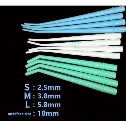 25pcs Dental Saliva Ejector Tips Disposable Curved Tips Surgical Aspirator Dentistry Instrument