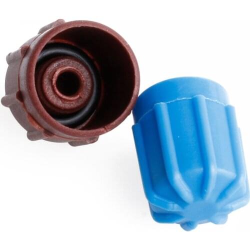 2021 New 1 Pair R134a Auto AC A/C Valve Cap Refrigerant Valve High/Low Voltage Dust Cover