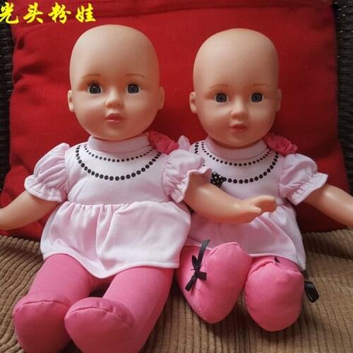 About 32cm baby doll Bald and Soft body Pacify the baby Gift for girl