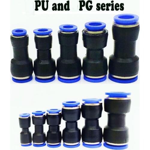 Pneumatic fittings Cylinder PU 8mm 6mm 4mm air water Hose Tube One Touch Straight Fittings Pneumatic air valve Connector tube