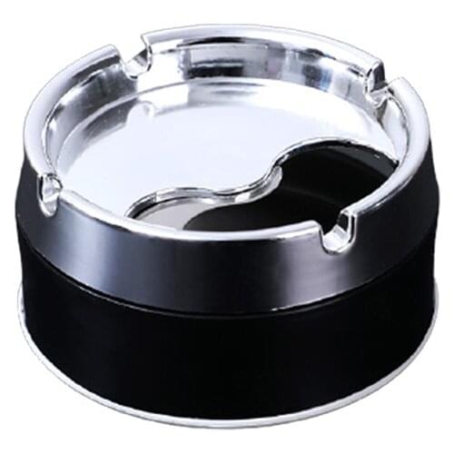 Household Detachable Rotatable Lid 360 Degree Free Rotation Stainless Steel Corrosion Resistance Portable Cigarette Ashtray