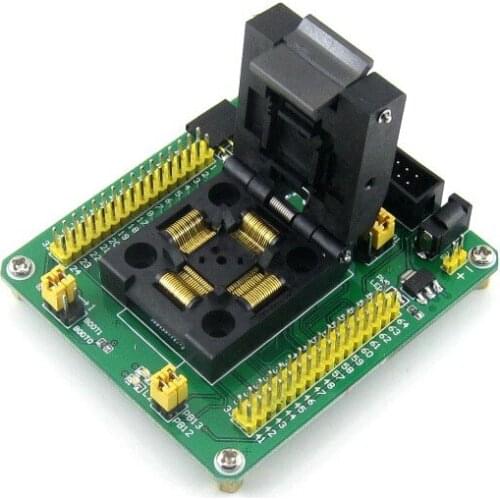 QFP64 LQFP64 STM32F10xR STM32L1xxR STM32F2xxR STM32F4xxR Yamaichi IC Test Socket Adapter 0.5mm Pitch = STM32-QFP64