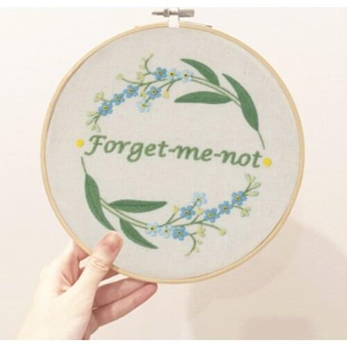 Plant Heart Handcraft Embroidery 3D DIY Embroidery Materials Package Beginners Embroidery Frame bordado Sewing Needlework Set