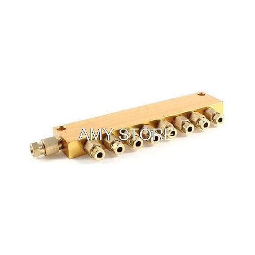 Pneumatic Throttling Adjustable 8 Ways Oil Distributor Valve Manifold Block