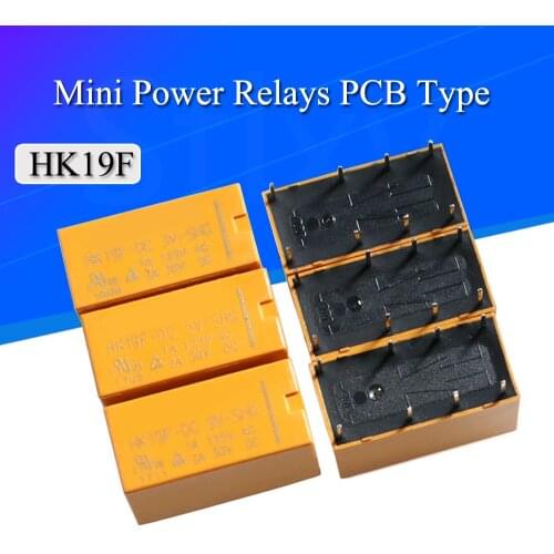 Relay HK19F-DC3V-SHG HK19F-DC5V-SHG HK19F-DC12V-SHG HK19F-DC12V-SHG HK19F-DC24V-SHG HK19F 3V 5V 9V 12V 24V 8PIN