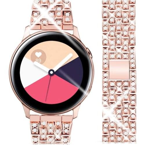 20MM 22MM Strap for Samsung Galaxy 42 active 1/2 gear s3 Watch Bands Straps For galaxy watch 3 41/45mm Loop Steel Quick Release