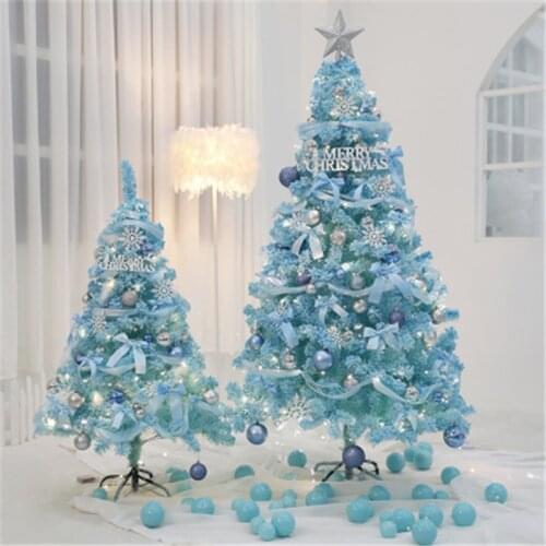1pc Christmas Tiffany Blue Simulation Cedar 0.6m Falling Snow Flocking Christmas Tree Package Decoration Supplies KK46