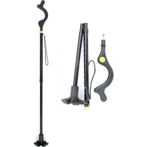 Self Standing Folding Cane Ultralight Aluminum Alloy Telescopic Walking Stick adjustable Trekking Alpenstock Climbing Hiking Pol