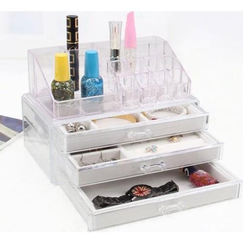VoltaBox 2021 New Acrylic Transparent Jewelry Box Multi Layer Lipstick Cosmetics Earrings Earrings Necklace Jewelry Storage Box