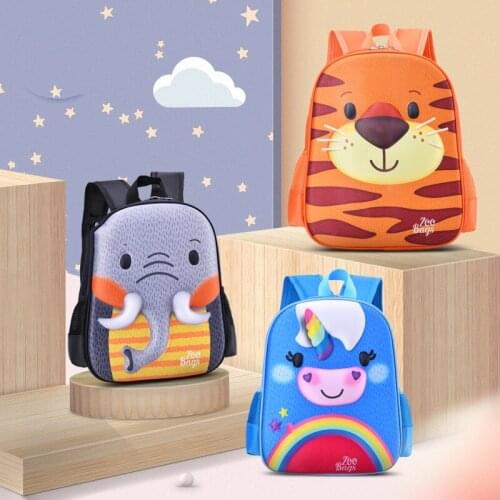 2020 Elephant School Backpack for Children Cute 3D Animal Tiger Designer Kids School Bags Boys Girls Schoolbag plecak szkolny
