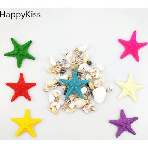 Mediterranean style DIY Fashion Beach Mixed Seashells Mix Sea Natural Shells Shell Craft Aquarium Decoration seastar sea conch