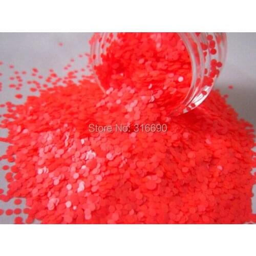 Solvent Resistant Glitter Neon Dark Orange Dot Glitter 1mm Circles Glitter Frankening Nail Polish Supply