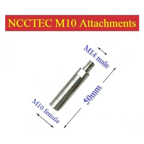 50mm length Extension connection rod shaft for angle grinder | 2'' M10-female M14-male attachments for Deep grinding polishing