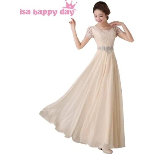 Ladies sister of bride green royal blue crystal lace o neck long prom party promo dress sleeve dresses black 2020 W2778