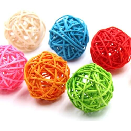 1PC Beautiful Colorful Rattan Ball For Birthday Home Wedding Decorations DIY Ornaments Ball Random Color