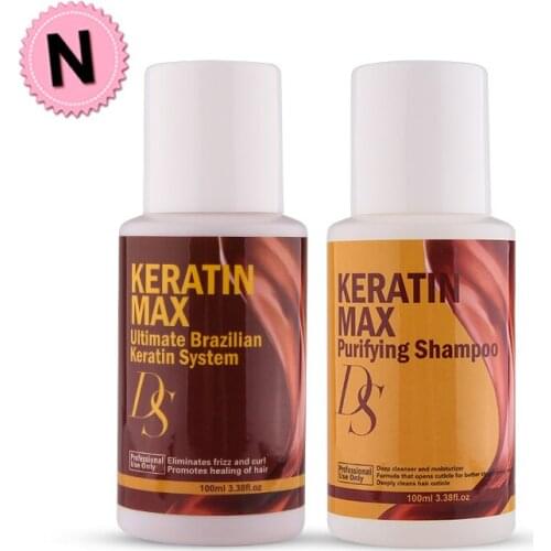 100ml 5% Formalin Brasil Keratin Hair Treatment+100ml Purifying Shampoo Straighten and Repair Strong Frizzy Hair