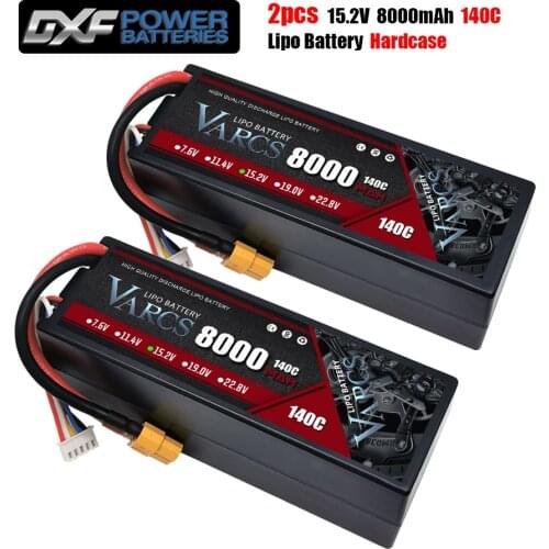 2PCS VARCS Battery Lipo 2S 3S 4S 7.6V 11.4V 15.2V 8000mAh 140C 280C For RC 1/8 1/10 Buggy Truck Off-Road Car Drone Arrma 8S
