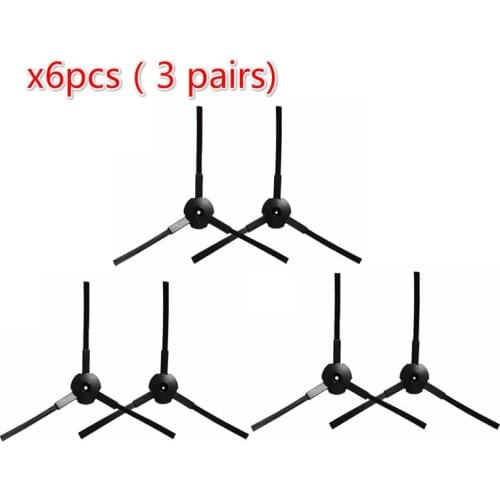 6Pcs Side Brush for Ilife V3S/v3L/v3s Pro/v5/v50/v5s/v5s Pro/x5/T4/X430/X432/X620/A4/A6/x623 Robot Vacuum Cleaner Parts Brush