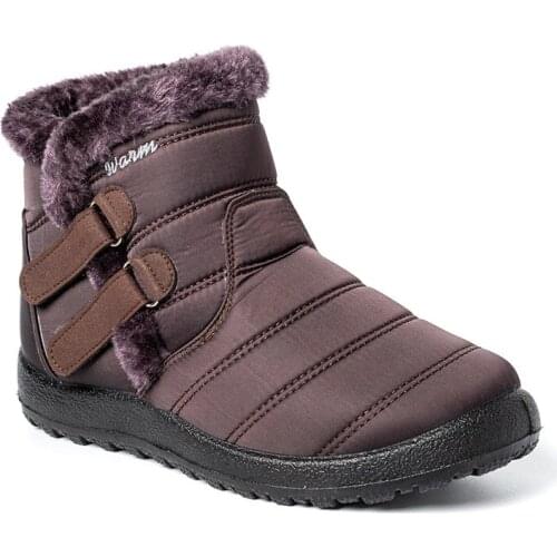 Women Winter Snow Boots Waterproof Big Size Ankle Booties Plush Lining Keep Warm Female Boot Winter Shoes Woman Footwear