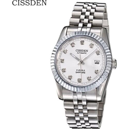 CISSDEN 2020 New Fashion Brand Men Automatic Watch Waterproof Luxury Men Mechanical Wristwatch Sapphire Glass Men Sports Watches