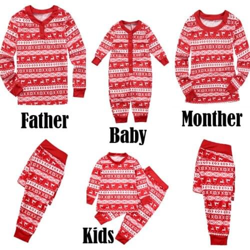 Citgeett Christmas Family Matching Pyjamas PJS Sets Xmas Santa Sleepwear Nightwear Gifts