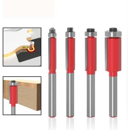 Woodworking trimming cutter carving woodworking milling cutter trimming machine head 6-handle alloy trimming cutter woodworking