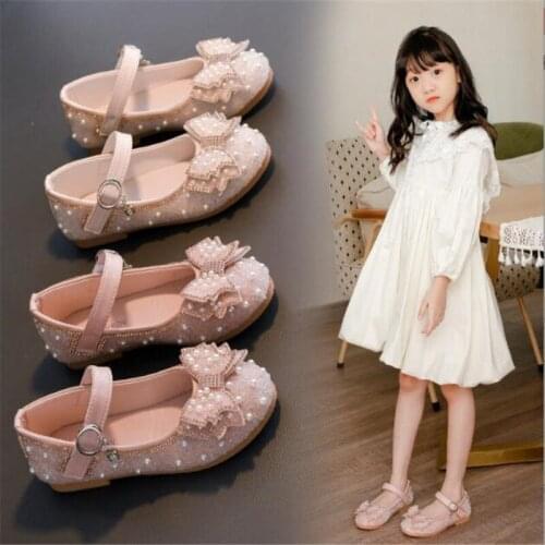 2020 Fashion Baby Girls Shoes Ballet Flat Shoes for Wedding Party Princess Dress Shoes for Girls