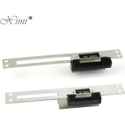 Long Plate European Narrow-Type Door Lock Electric Strike NO NC Style Power To Open Fail-Secure Type Electric Lock Cathode lock